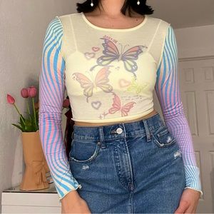 Princess Polly Y2K Long sleeve cropped tee